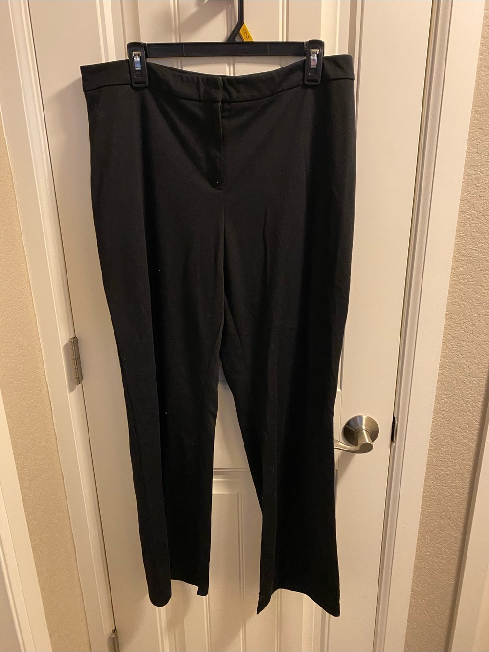 Croft Barrow 14 Reg Pants Black Stretch Classic Fit Dress Slacks Trousers READ
